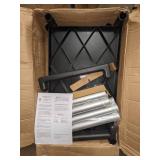 MaxWorks 3-Shelf Utility Plastic Cart with Wheels, Black