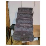 Best Pet Supplies Pet Steps and Stairs with CertiPUR-US Certified Foam for Dogs and Cats - Gray Lattice Print, 5-Step (H: 22.5")