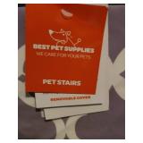 Best Pet Supplies Pet Steps and Stairs with CertiPUR-US Certified Foam for Dogs and Cats - Gray Lattice Print, 5-Step (H: 22.5")