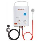 Camplux Outdoor Portable Propane Tankless Water Heater, White