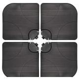 Artpuch 4 Pc Square Offset Cantilever Umbrella Base, Black