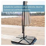 Artpuch 4 Pc Square Offset Cantilever Umbrella Base, Black