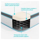 Linenspa 8 Inch Memory Foam and Innerspring Hybrid Medium-Firm Mattress-Twin Mattress
