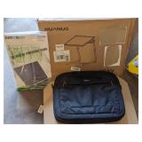 Huanuo Multi Purpose Tray, Amazon Basics Laptop Bag & Antogoo 2 Pack Screen Protectors