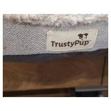 TrustyPup Snuggle Soother | Bolstered Couch Pet Bed | Therapeutic Memory Foam Cushions