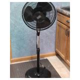 BLACK+DECKER BFSD116B 16" Oscillating Dual-Blade Stand Fan with Remote, Adjustable Height, Black