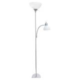 Simple Designs Chrome Floor Lamp w/Reading Light