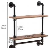 Industrial Wood and Iron Wall Shelf
