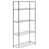 5-Tier Chrome Heavy-Duty Adjustable Shelving Unit with 200-lb Per Shelf Weight Capacity
