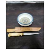 Dansk (Baskets) Dinnerware Bowl And J. Marttiini Fillet Knife