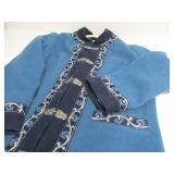 Vintage Fjord Fashion Winter Nordic Wool Sweater - Blue