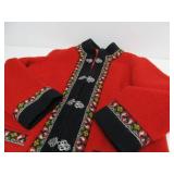 Vintage Fjord Fashion Winter Nordic Wool Sweater - Red
