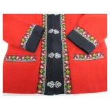 Vintage Fjord Fashion Winter Nordic Wool Sweater - Red