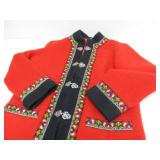 Vintage Fjord Fashion Winter Nordic Wool Sweater - Red