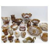 Beautiful Collection of Vintage IMPERIAL "Caramel" Slag Glass