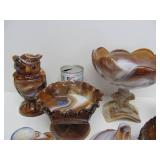 Beautiful Collection of Vintage IMPERIAL "Caramel" Slag Glass