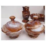 Beautiful Collection of Vintage IMPERIAL "Caramel" Slag Glass
