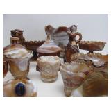 Beautiful Collection of Vintage IMPERIAL "Caramel" Slag Glass