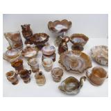 Beautiful Collection of Vintage IMPERIAL "Caramel" Slag Glass