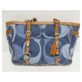 Genuine COACH Leather & Denim Purse
