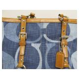 Genuine COACH Leather & Denim Purse