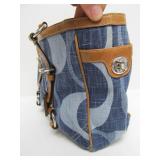 Genuine COACH Leather & Denim Purse