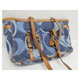 Genuine COACH Leather & Denim Purse