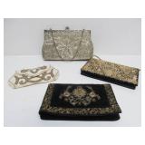 Lot of 4 Vintage Beaded Purses