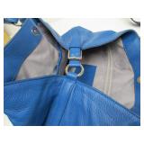 2 Larger Genuine Leather Designer Blue Purses - Cole Haan & Rebecca Minkoff