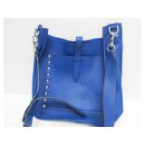2 Larger Genuine Leather Designer Blue Purses - Cole Haan & Rebecca Minkoff