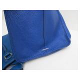 2 Larger Genuine Leather Designer Blue Purses - Cole Haan & Rebecca Minkoff