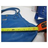 2 Larger Genuine Leather Designer Blue Purses - Cole Haan & Rebecca Minkoff
