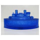 Antique Cobalt Blue Glass REMEMBER THE MAINE Ship Box