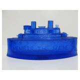 Antique Cobalt Blue Glass REMEMBER THE MAINE Ship Box