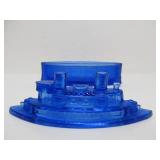 Antique Cobalt Blue Glass REMEMBER THE MAINE Ship Box