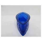 Antique Cobalt Blue Glass REMEMBER THE MAINE Ship Box