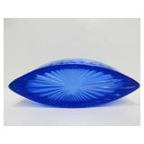 Antique Cobalt Blue Glass REMEMBER THE MAINE Ship Box