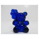 Vintage BOYD Cobalt Blue Glass Squirrels & Teddy Bear