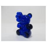 Vintage BOYD Cobalt Blue Glass Squirrels & Teddy Bear