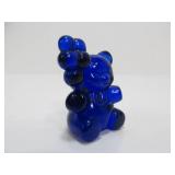 Vintage BOYD Cobalt Blue Glass Squirrels & Teddy Bear