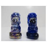 Vintage BOYD Cobalt Blue Glass Squirrels & Teddy Bear