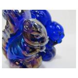 Vintage BOYD Cobalt Blue Glass Squirrels & Teddy Bear