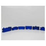 Vintage BOYD Cobalt Blue Glass Train Set