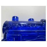 Vintage BOYD Cobalt Blue Glass Train Set