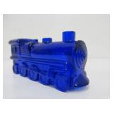 Vintage BOYD Cobalt Blue Glass Train Set