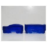 Vintage BOYD Cobalt Blue Glass Train Set