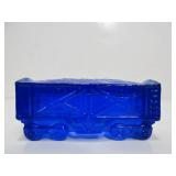 Vintage BOYD Cobalt Blue Glass Train Set