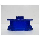 Vintage BOYD Cobalt Blue Glass Train Set