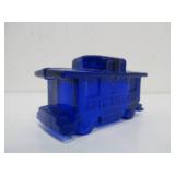 Vintage BOYD Cobalt Blue Glass Train Set