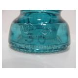 Hemingray CD 208 Cross X-Top Aqua Blue Glass Insulator